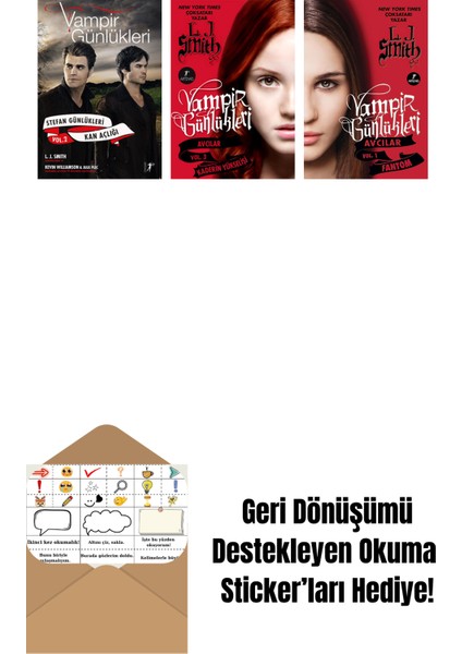 L. J. Smith 3 Kitap Set + Okuma Sticker'ları