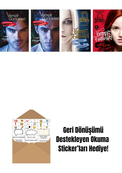 L. J. Smith 4 Kitap Set + Okuma Sticker'ları