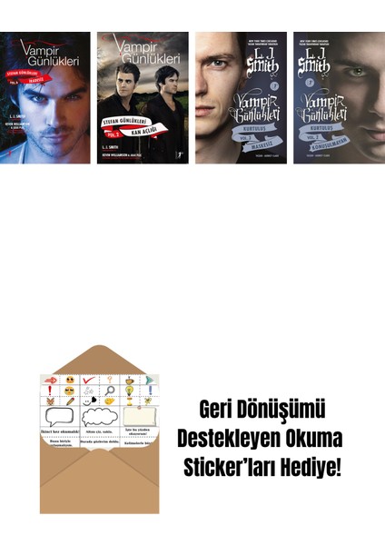 L. J. Smith 4 Kitap Set + Okuma Sticker'ları