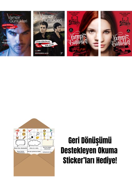 L. J. Smith 4 Kitap Set + Okuma Sticker'ları
