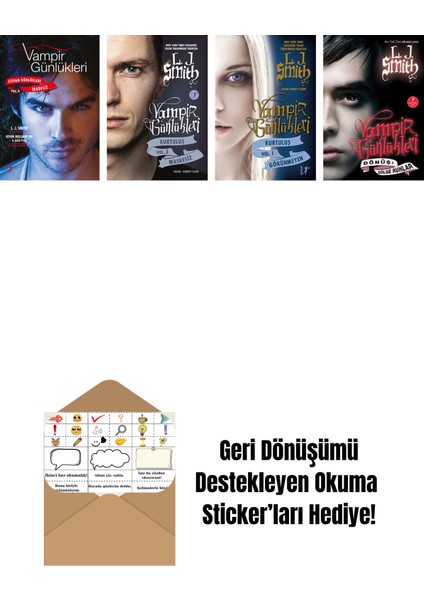 L. J. Smith 4 Kitap Set + Okuma Sticker'ları