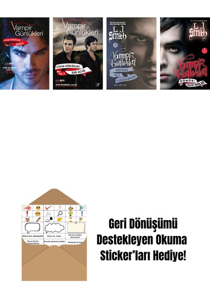 L. J. Smith 4 Kitap Set + Okuma Sticker'ları