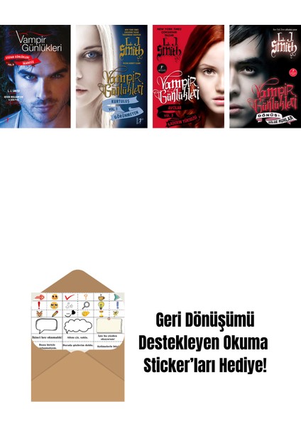 L. J. Smith 4 Kitap Set + Okuma Sticker'ları