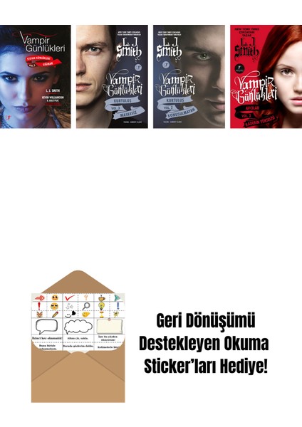 L. J. Smith 4 Kitap Set + Okuma Sticker'ları