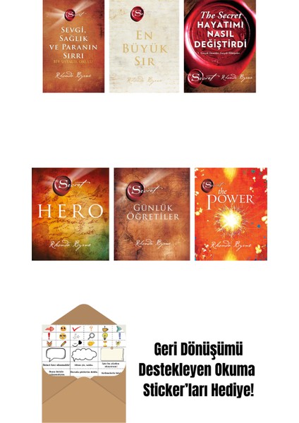 Rhonda Byrne 6 Kitap Set + Okuma Sticker'ları