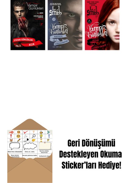 L. J. Smith 3 Kitap Set + Okuma Sticker'ları