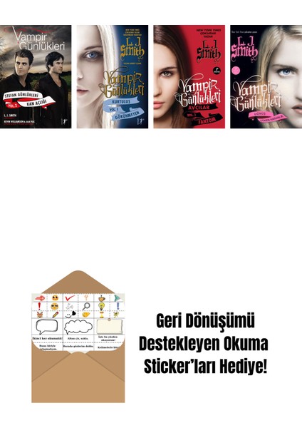 L. J. Smith 4 Kitap Set + Okuma Sticker'ları