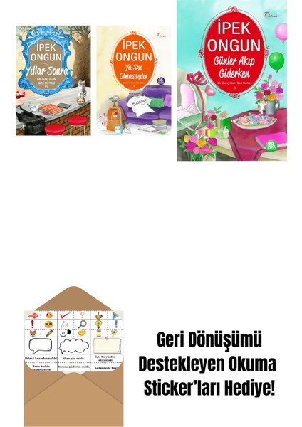 Ipek Ongun 3 Kitap Set + Okuma Sticker'ları