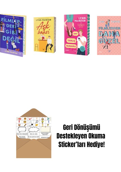 Lynn Painter 4 Kitap Set + Okuma Sticker'ları