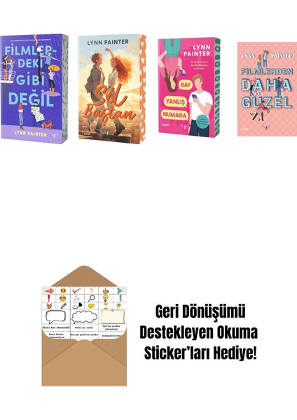 Lynn Painter 4 Kitap Set + Okuma Sticker'ları