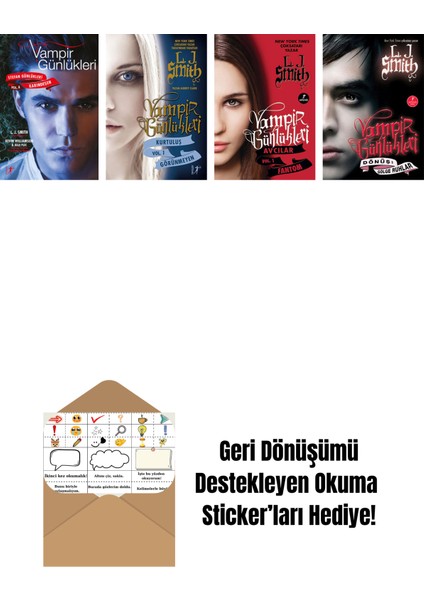 L. J. Smith 4 Kitap Set + Okuma Sticker'ları