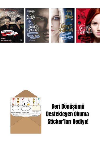 L. J. Smith 4 Kitap Set + Okuma Sticker'ları