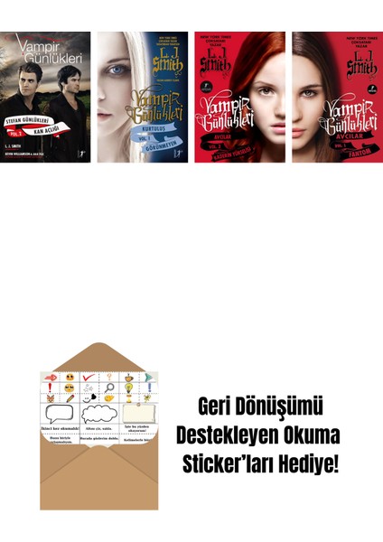L. J. Smith 4 Kitap Set + Okuma Sticker'ları