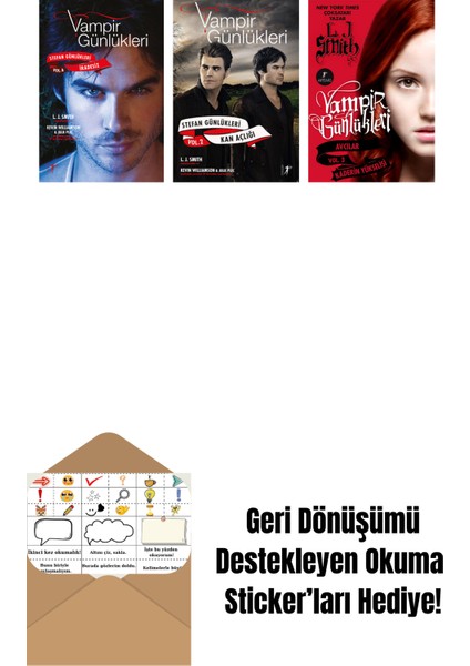 L. J. Smith 3 Kitap Set + Okuma Sticker'ları