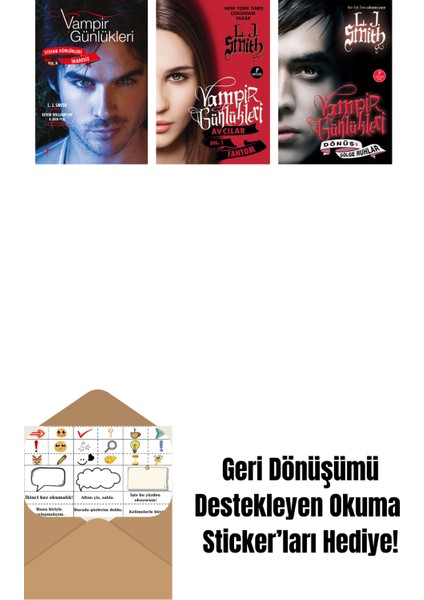 L. J. Smith 3 Kitap Set + Okuma Sticker'ları
