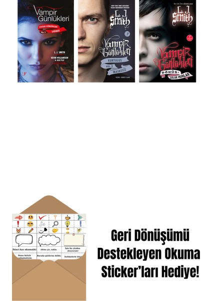L. J. Smith 3 Kitap Set + Okuma Sticker'ları