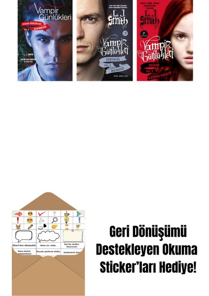 L. J. Smith 3 Kitap Set + Okuma Sticker'ları