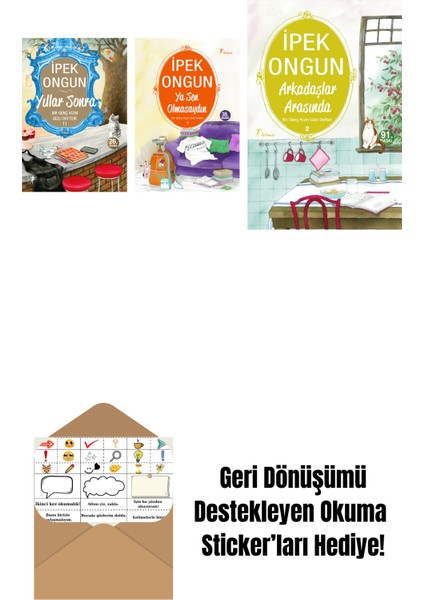 Ipek Ongun 3 Kitap Set + Okuma Sticker'ları