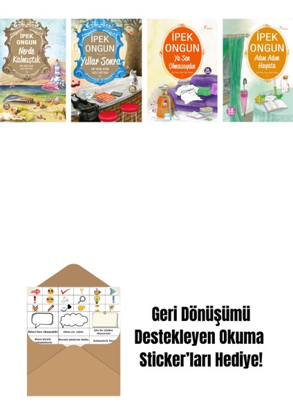 Ipek Ongun 4 Kitap Set + Okuma Sticker'ları