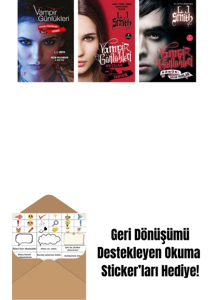 L. J. Smith 3 Kitap Set + Okuma Sticker'ları