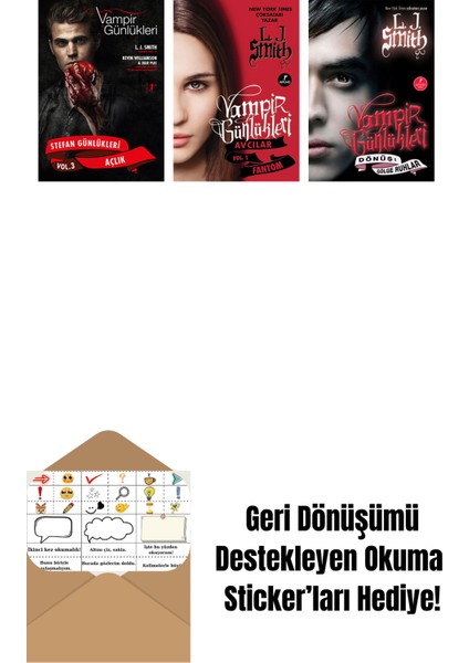 L. J. Smith 3 Kitap Set + Okuma Sticker'ları