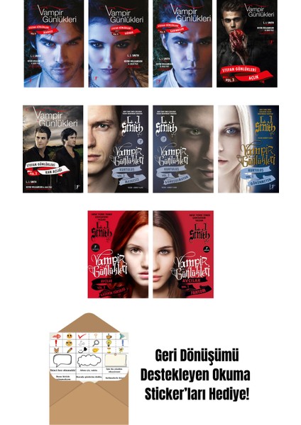 L. J. Smith 10 Kitap Set + Okuma Sticker'ları