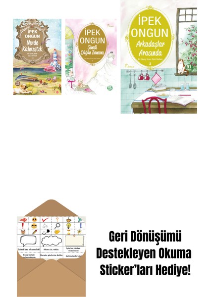 Ipek Ongun 3 Kitap Set + Okuma Sticker'ları