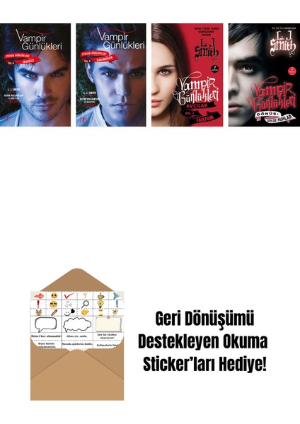 L. J. Smith 4 Kitap Set + Okuma Sticker'ları