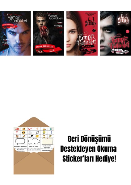 L. J. Smith 4 Kitap Set + Okuma Sticker'ları