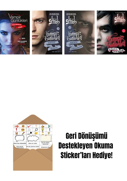 L. J. Smith 4 Kitap Set + Okuma Sticker'ları