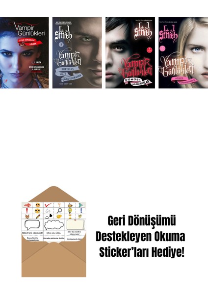 L. J. Smith 4 Kitap Set + Okuma Sticker'ları