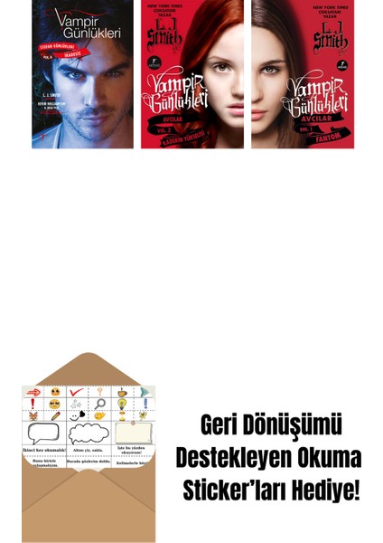 L. J. Smith 3 Kitap Set + Okuma Sticker'ları
