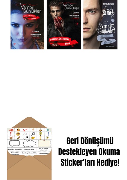 L. J. Smith 3 Kitap Set + Okuma Sticker'ları
