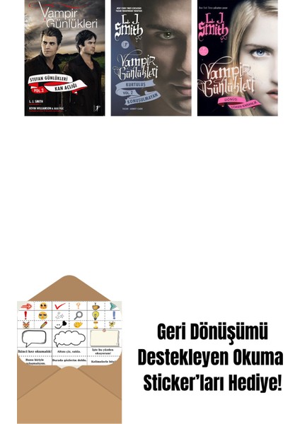 L. J. Smith 3 Kitap Set + Okuma Sticker'ları