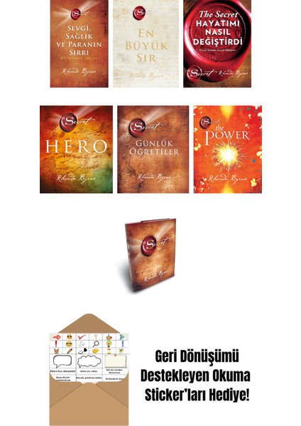 Rhonda Byrne 7 Kitap Set + Okuma Sticker'ları