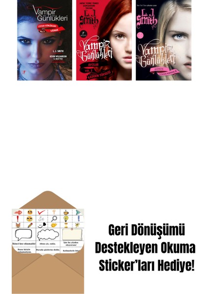 L. J. Smith 3 Kitap Set + Okuma Sticker'ları