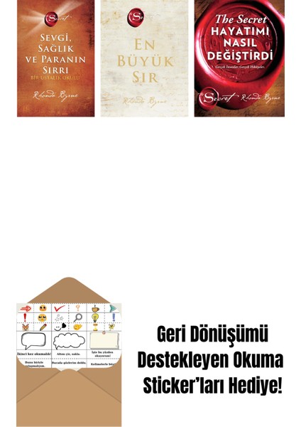 Rhonda Byrne 3 Kitap Set + Okuma Sticker'ları