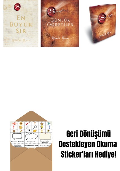 Rhonda Byrne 3 Kitap Set + Okuma Sticker'ları