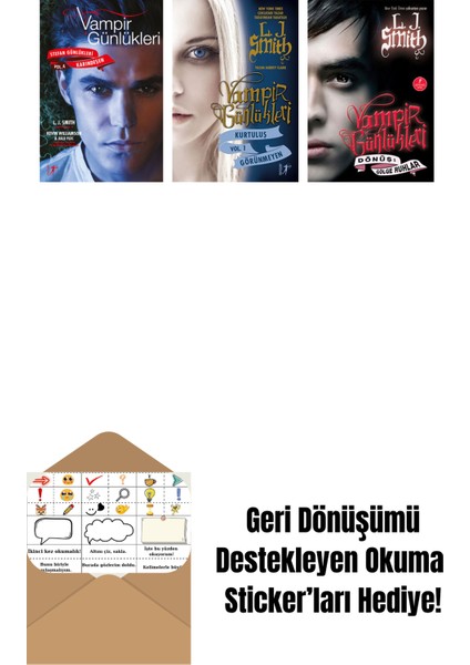 L. J. Smith 3 Kitap Set + Okuma Sticker'ları