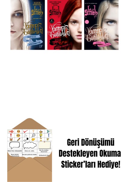 L. J. Smith 3 Kitap Set + Okuma Sticker'ları