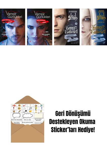 L. J. Smith 4 Kitap Set + Okuma Sticker'ları