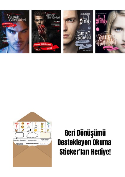 L. J. Smith 4 Kitap Set + Okuma Sticker'ları