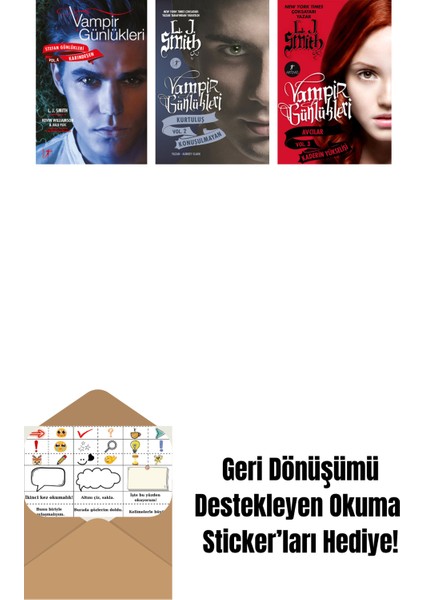 L. J. Smith 3 Kitap Set + Okuma Sticker'ları