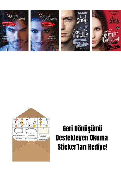 L. J. Smith 4 Kitap Set + Okuma Sticker'ları