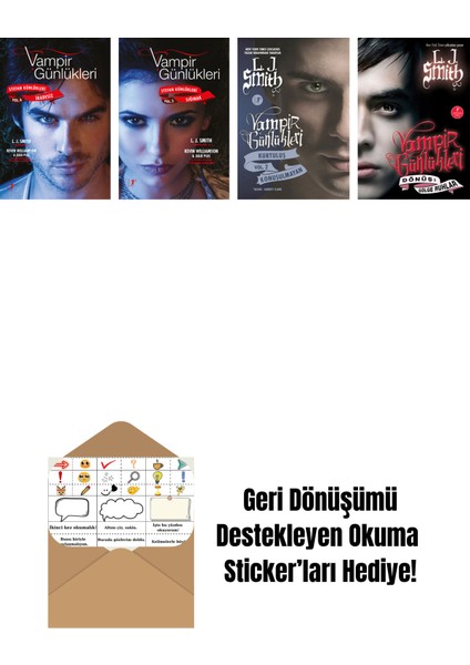 L. J. Smith 4 Kitap Set + Okuma Sticker'ları