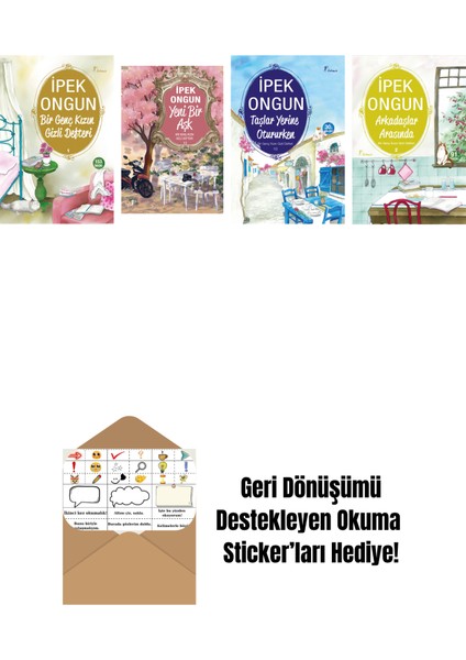 Ipek Ongun 4 Kitap Set + Okuma Sticker'ları