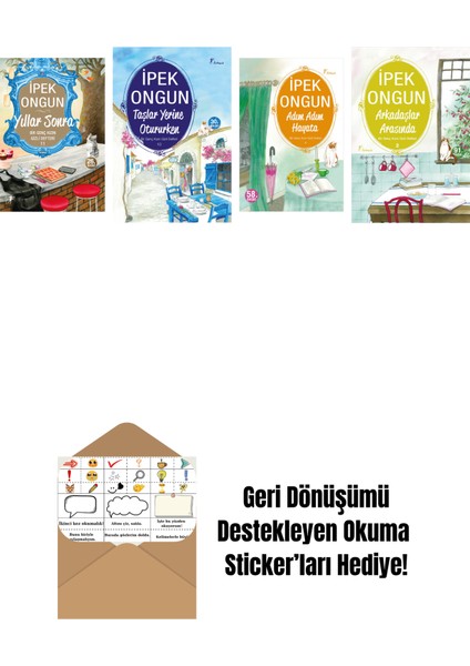 Ipek Ongun 4 Kitap Set + Okuma Sticker'ları