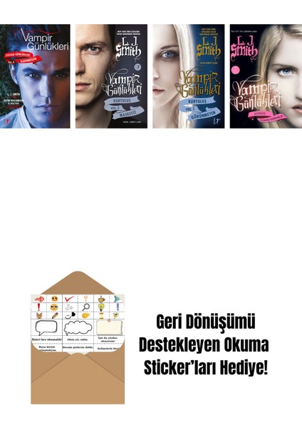 L. J. Smith 4 Kitap Set + Okuma Sticker'ları