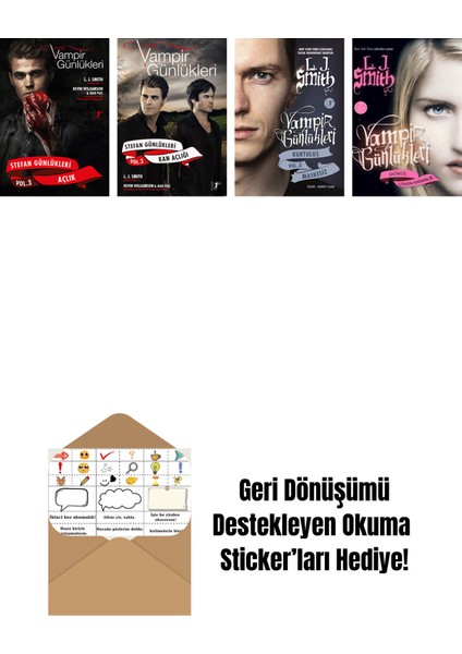 L. J. Smith 4 Kitap Set + Okuma Sticker'ları