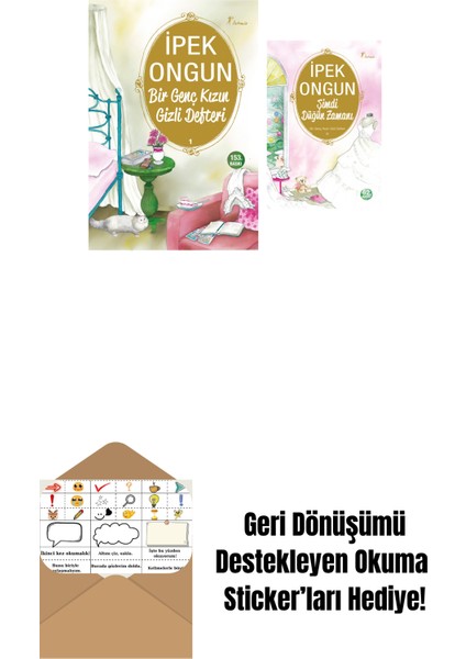 Bir Genç Kızın Gizli Defteri 1 + Şimdi Düğün Zamanı + Okuma Sticker'ları
